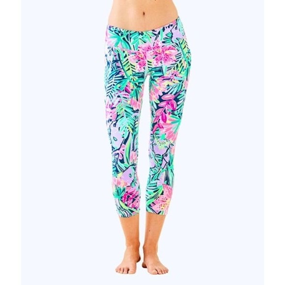 Lilly Pulitzer Luxletic Anika Weekender Cropped Legging Slathouse Soiree XS - Picture 1 of 6